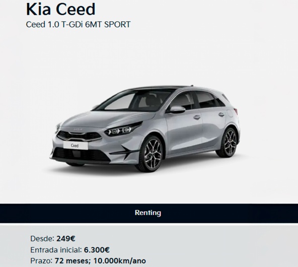 Kia Ceed Ceed 1.0 T-GDi 6MT SPORT Desde 249� / M�s