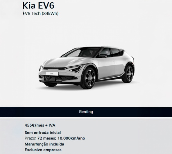 KIA EV6 para Empresas por 455� M�s + IVA*