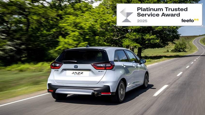 Honda Motor Europe recebe Pr�mio Platina de Servi�o de Confian�a 2025 da Feefo