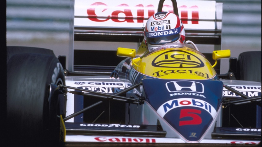 Nigel Mansell volta a pilotar o carro que deu � Honda o primeiro t�tulo de construtores na F1