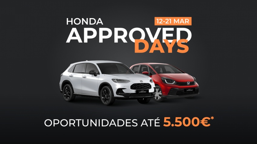 Honda Approved Days com ofertas de at� 5.500 euros  em ve�culos usados certificados
