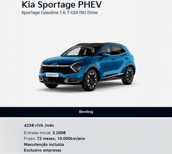KIA SPORTAGE PHEV para Empresas por 425� M�s + IVA*